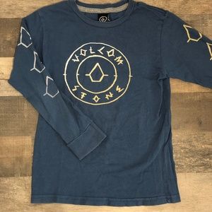 Volcom Stone Little Boys Long Sleeve Tee - Blue